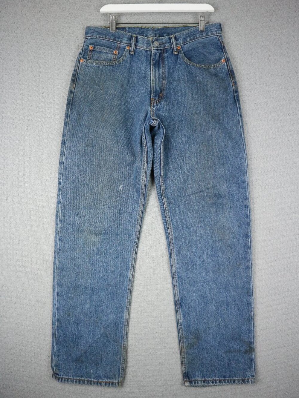 Levis 550 Relaxed Fit Distressed Blue Cotton Denim Jeans 32x32 2015